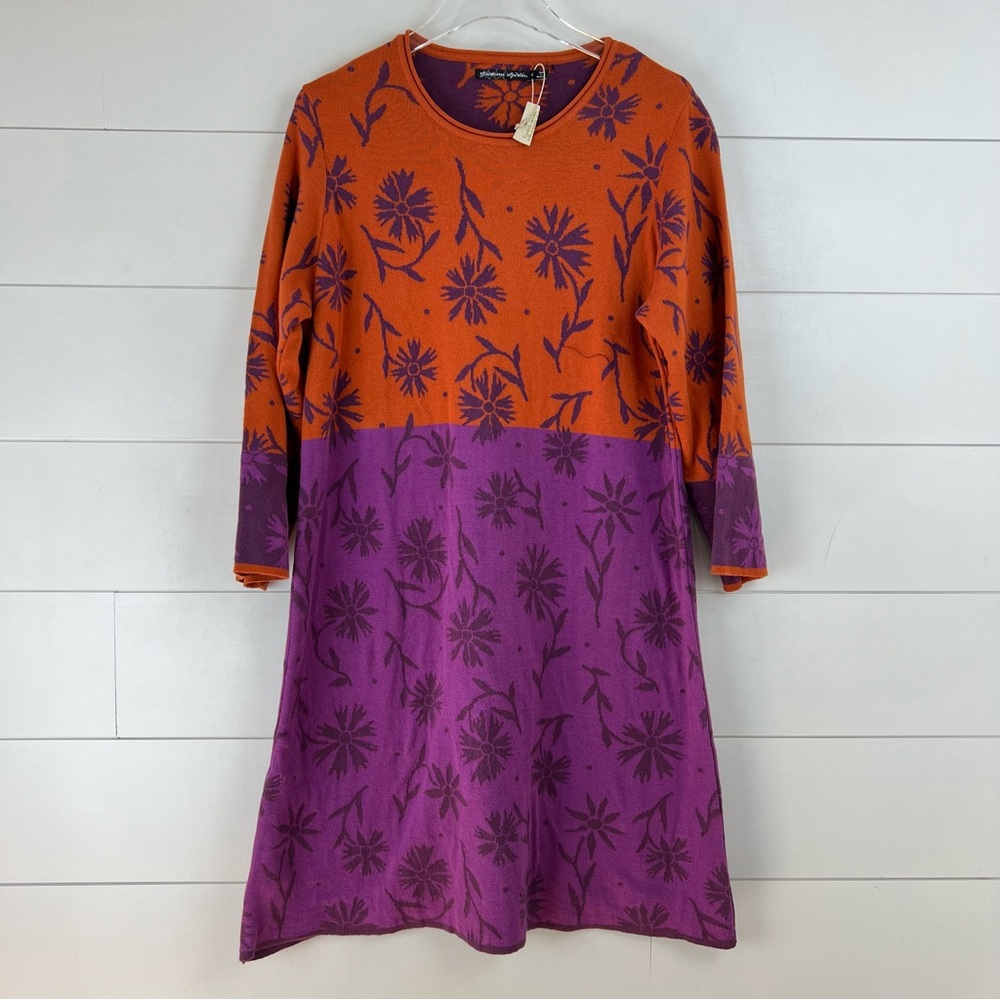 NEW GUDRUN SJODEN Medium Kulla Knit Sweater Organic Cotton Tunic Dress - Picture 2 of 9